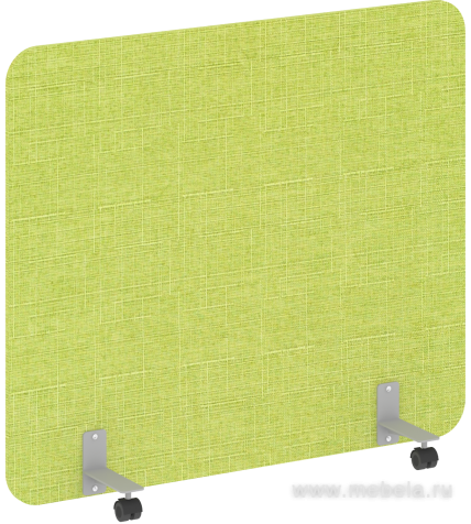 Перегородка напольная на металлических опорах, на роликах