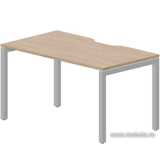 Стол рабочий на металлокаркасе (П-опоры / с эргономичным вырезом)