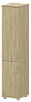 Офисный шкаф узкий высокий закрытый 2 двери (ЛДСП)
