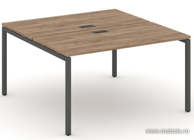 Рабочая станция двухсторонняя на П-образных опорах 40х40