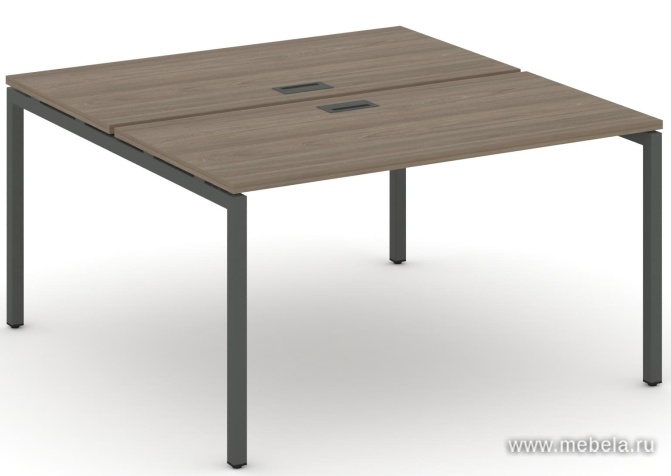 Рабочая станция двухсторонняя на П-образных опорах 40х40