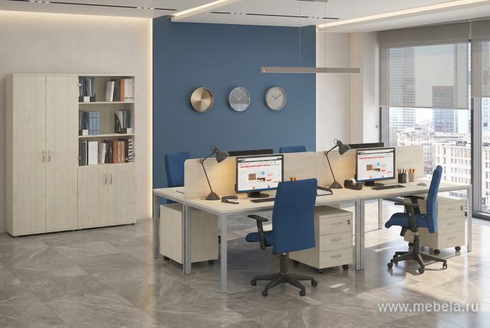 Экран настольный без кронштейнов для стола длиной 120 см.