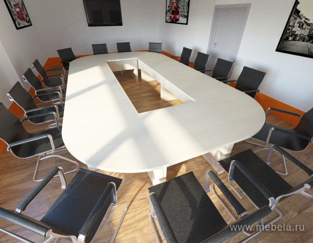 Брифинг для криволинейного стола (опора КО-1 в комплекте)