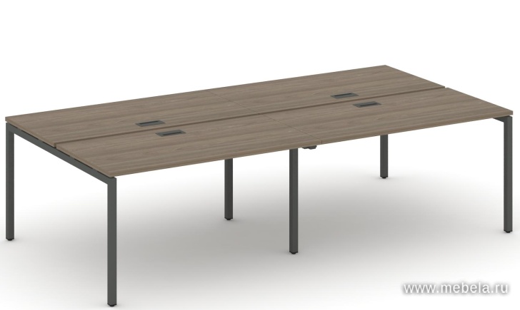 Рабочая станция двухсторонняя на П-образных опорах 40х40