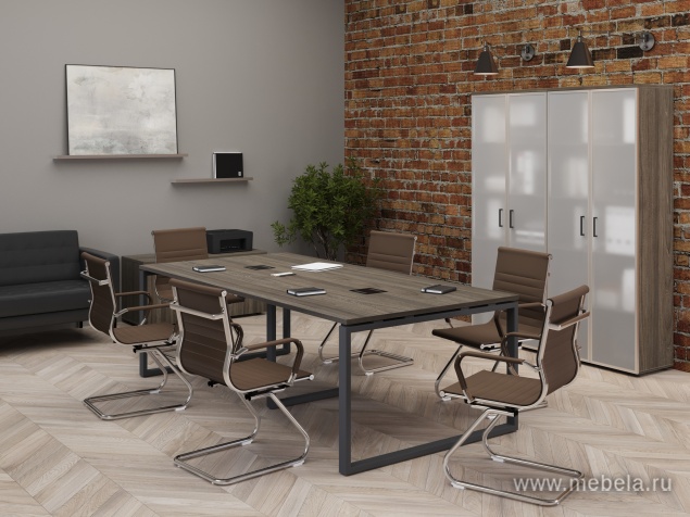 Рабочая станция двухсторонняя на П-образных опорах 40х40