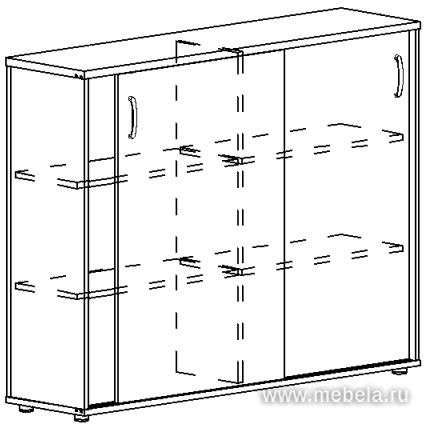 Офисный шкаф-купе средний (для 2-х столов 80)