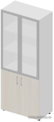 Офисный шкаф для документов (матовое стекло в раме)