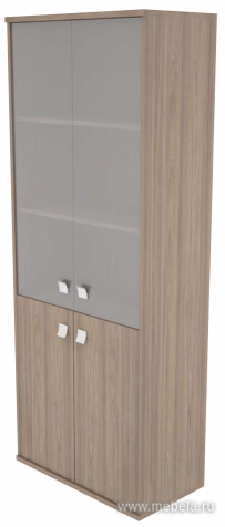 Офисный шкаф высокий для документов со стеклом Style