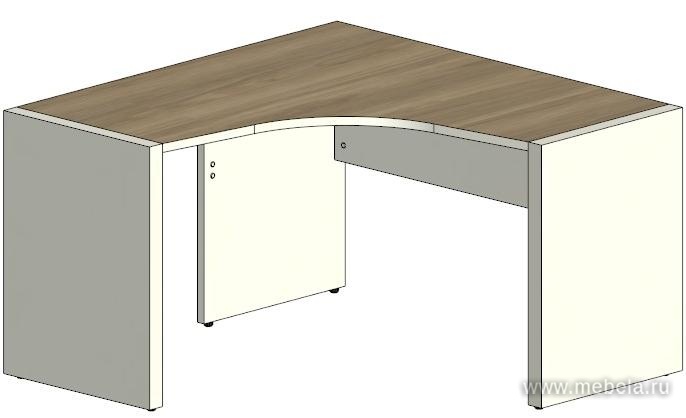 Стол угловой с опорами (правый)
