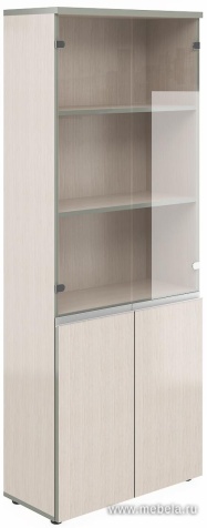 Офисный шкаф высокий широкий (стекло)