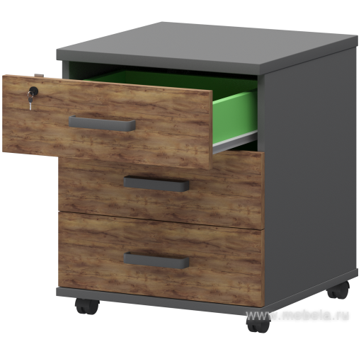 Тумба подкатная с центральным замком