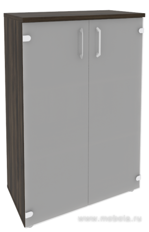 Офисный шкаф средний широкий со стеклом