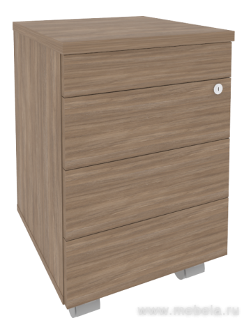 Тумба для документов мобильная, с выдвижными ящиками и замком (TIP-ON)