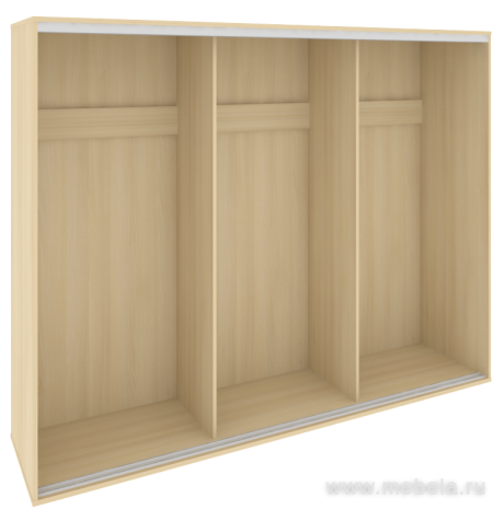 Низкий корпус шкафа-купе + трэк (3-х секционный)