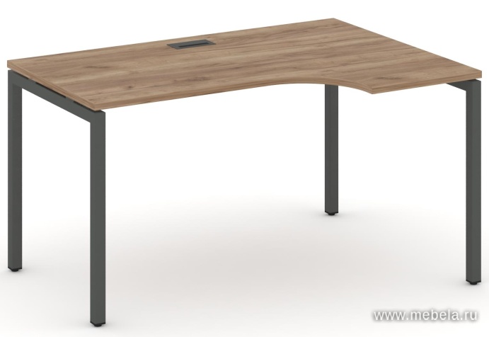 Стол рабочий эргономичный на П-образных опорах 40х40 (Левый/Правый)