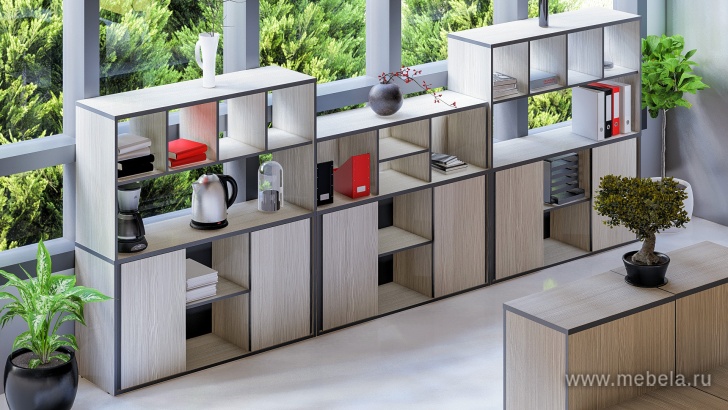 Офисный шкаф средний узкий