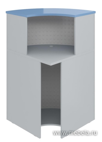 Стойка ресепшн угловая Эдем (металл. пластик)