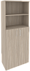 Офисный шкаф высокий широкий (2 средних фасада ЛДСП)