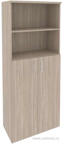 Офисный шкаф высокий широкий (2 средних фасада ЛДСП)