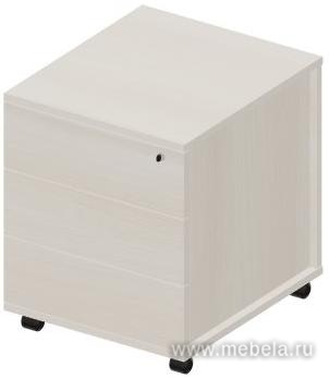 Тумба мобильная (3 ящика, стандартные колёсные опоры, без ручек)