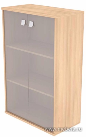 Офисный шкаф средний со стеклом