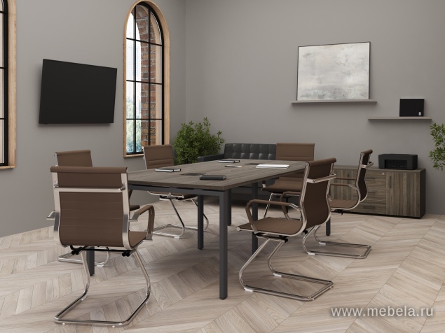 Рабочая станция двухсторонняя на П-образных опорах 40х40