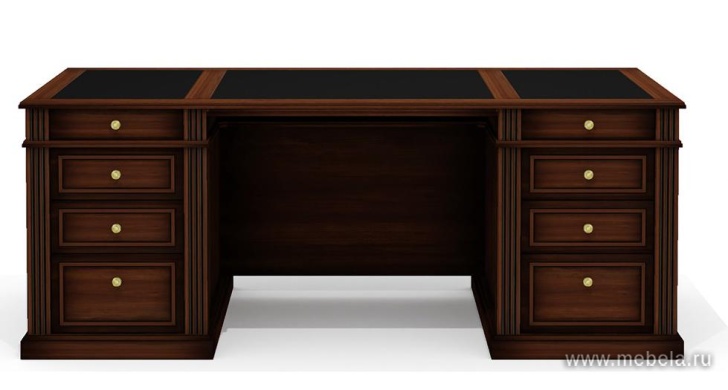 Стол руководителя двухтумбовый, без центрального лотка