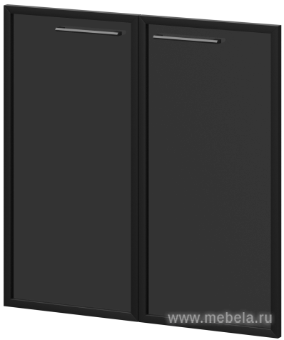 Комплект фасадов низких стекло в ал. раме