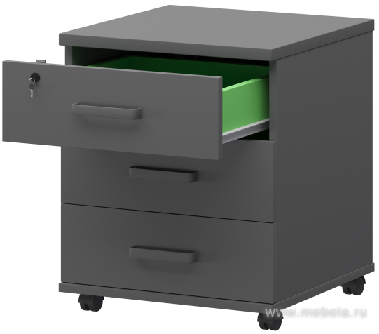 Тумба подкатная с центральным замком