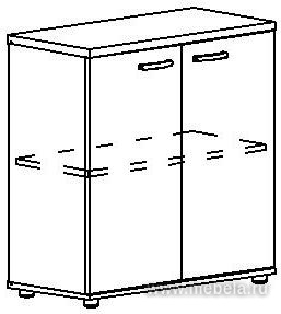 Офисный шкаф низкий закрытый
