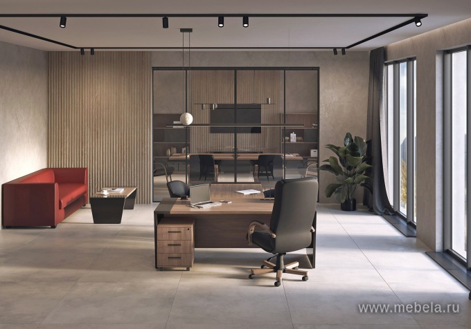 Стол руководителя, панель - древесная