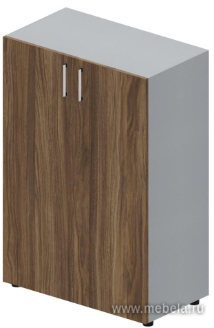 Офисный шкаф для документов (2 полки, ручки - хром)