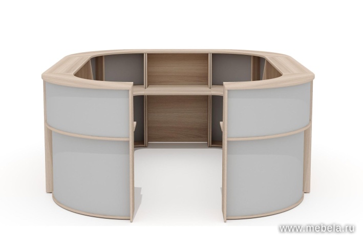 Стойка ресепшн, угловая с опорами