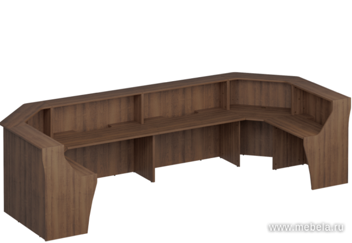 Стойка ресепшн П-образная с вырезом