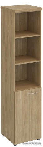 Офисный шкаф для документов узкий высокий полузакрытый