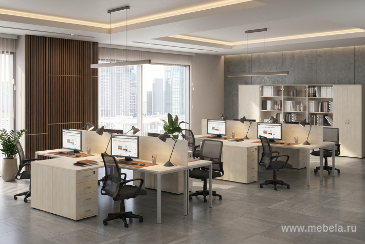 Экран настольный без кронштейнов для стола длиной 120 см.