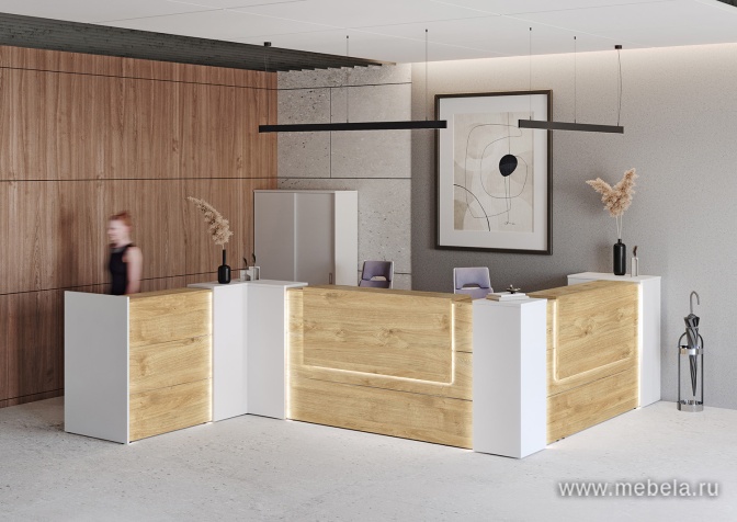 Ресепшен угловой г-образный с внешним углом 7