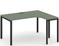 Стол письменный эргономичный Concept на П-образном металлокаркасе (правый)