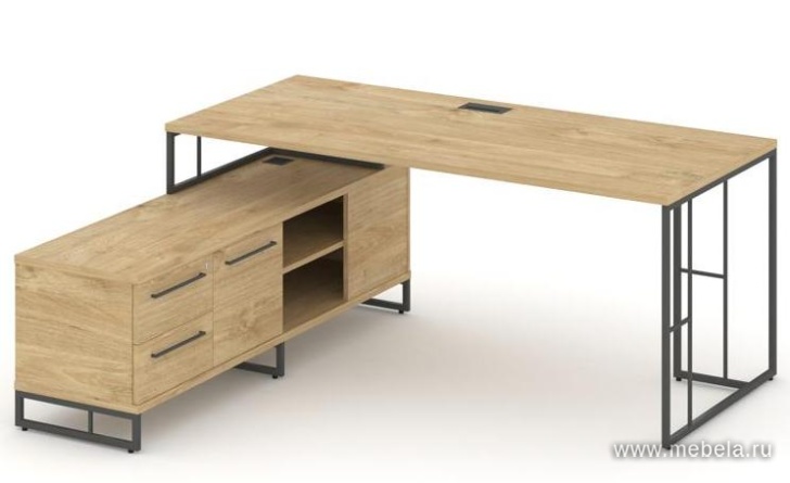 Стол руководителя на опорной тумбой (Левый / Правый)