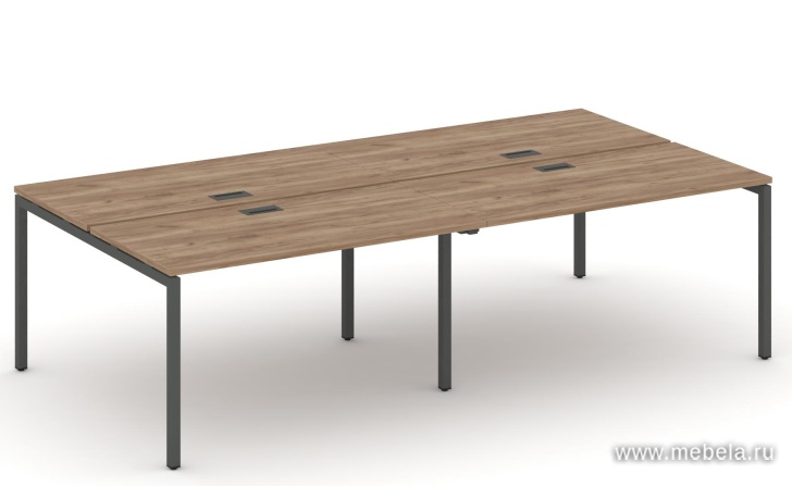 Рабочая станция двухсторонняя на П-образных опорах 40х40