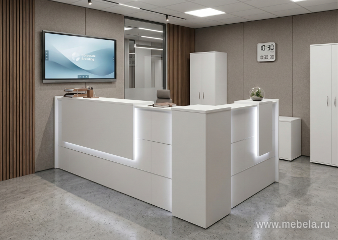 Ресепшен угловой г-образный с внешним углом 7