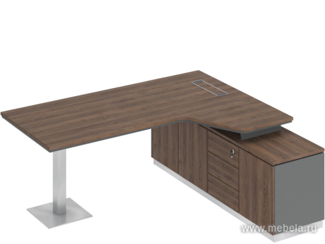 Стол на опорной тумбе (правый)