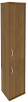 Офисный шкаф высокий узкий закрытый 2 секции, Л/Пр.