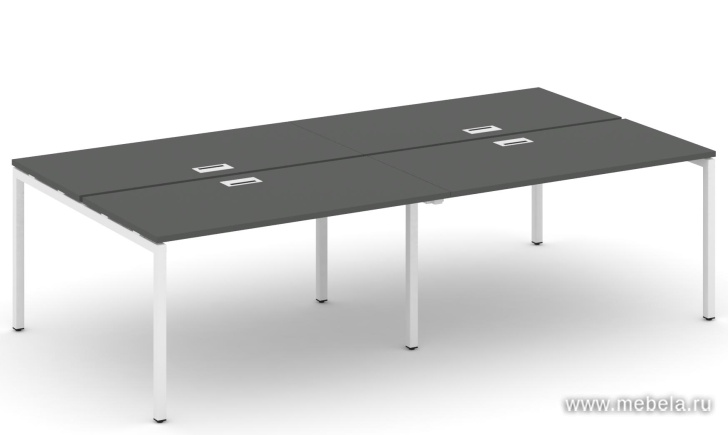 Рабочая станция двухсторонняя на П-образных опорах 40х40