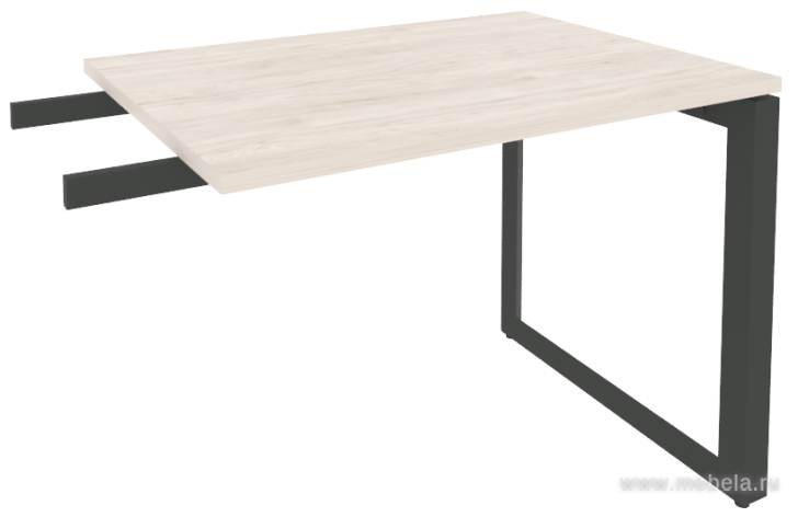 Брифинг-приставка к столу на О-образном металлокаркасе