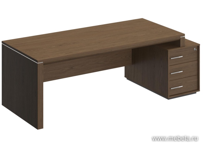 Стол руководителя правый на опорной тумбе малой