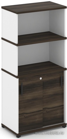 Офисный шкаф-купе опорный/приставной с надставкой высокой