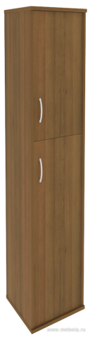 Офисный шкаф высокий узкий закрытый 2 секции, Л/Пр.