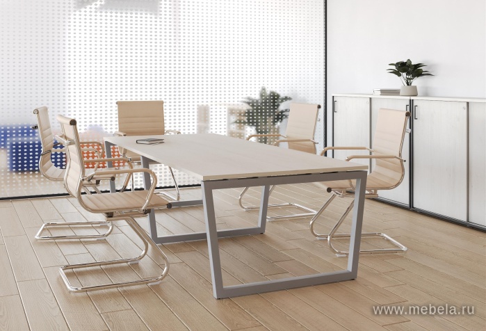 Стол переговорный на T2-образных опорах 40х40 (без лючков)