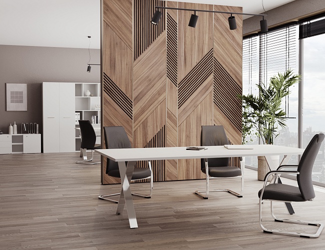 фото столы Кросс Белый №3